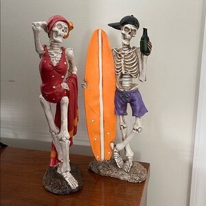 Pair of beach skeletons